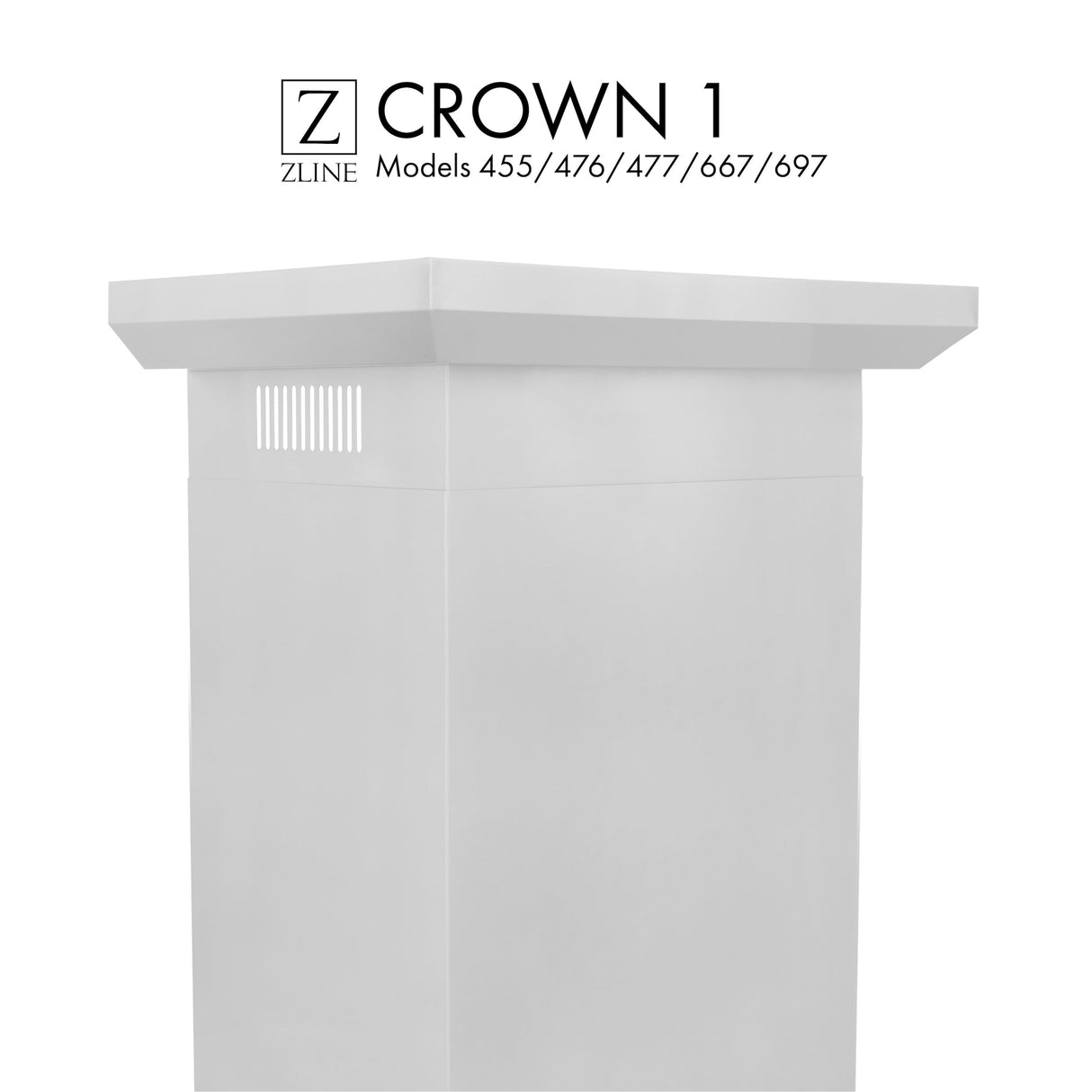 ZLINE Crown Molding Profile 1 for Wall Mount Range Hood (CM1-455/476/477/667/697)