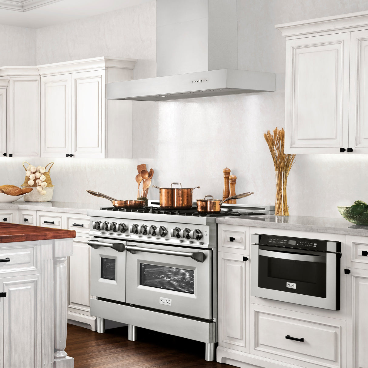 ZLINE 48" Ducted Professional Wall Mount Range Hood in Stainless Steel (KECOM-48)