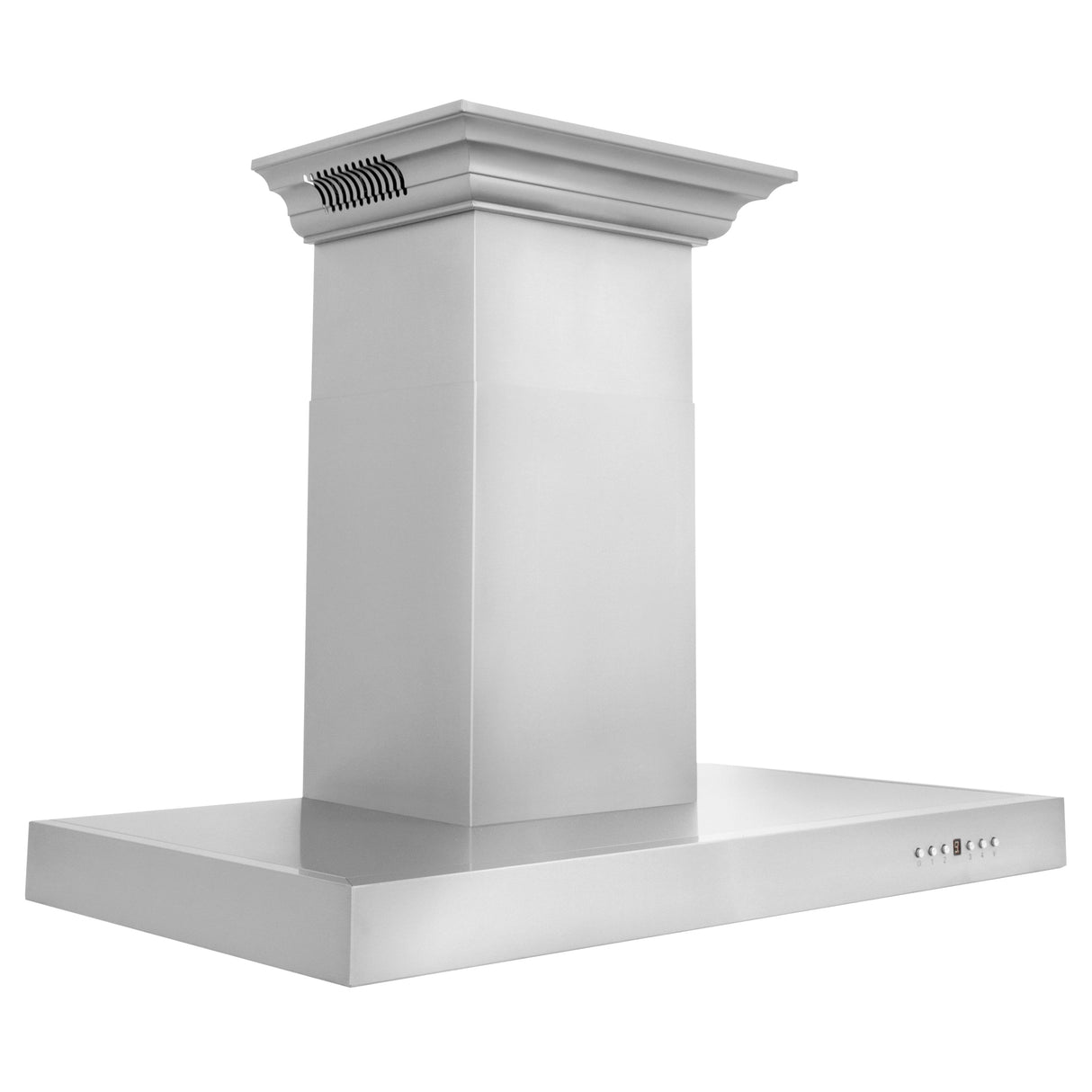 36" ZLINE CrownSound™Ducted Vent Wall Mount Range Hood in Stainless Steel with Built-in Bluetooth Speakers (KECRN-BT-36)
