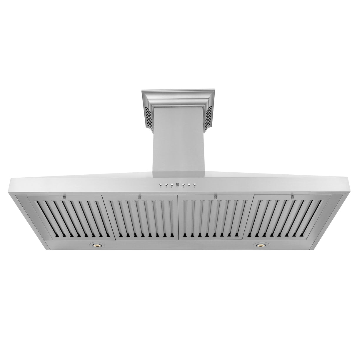 48" ZLINE CrownSound™Ducted Vent Wall Mount Range Hood in Stainless Steel with Built-in Bluetooth Speakers (KL3CRN-BT-48)