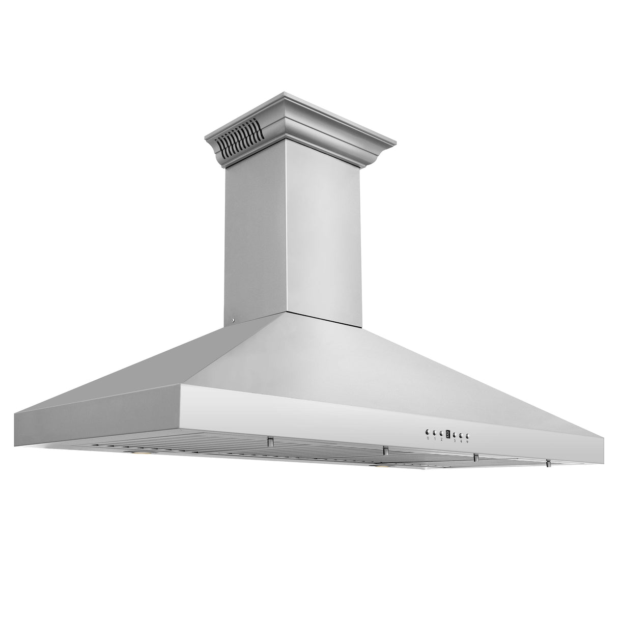 48" ZLINE CrownSound™Ducted Vent Wall Mount Range Hood in Stainless Steel with Built-in Bluetooth Speakers (KL3CRN-BT-48)