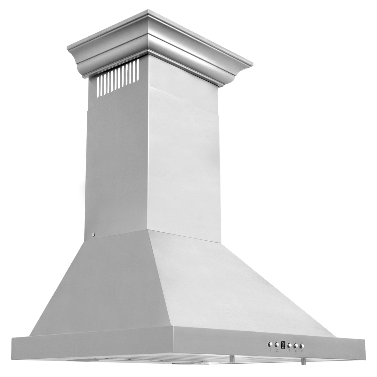 ZLINE 24" Convertible Vent Wall Mount Range Hood in Stainless Steel with Crown Molding (KBCRN-24)