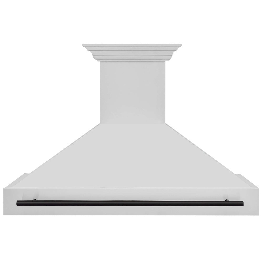 ZLINE Autograph Edition 48" Stainless Steel Range Hood with Stainless Steel Shell and Matte Black Handle (8654STZ-48-MB)