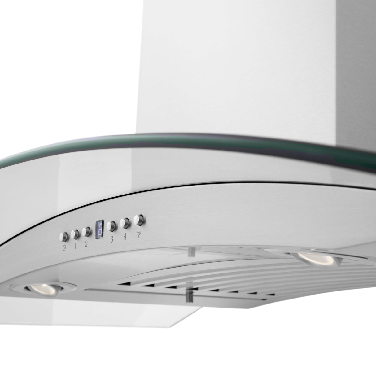 36" ZLINE CrownSound™Ducted Vent Wall Mount Range Hood in Stainless Steel with Built-in Bluetooth Speakers (KN4CRN-BT-36)