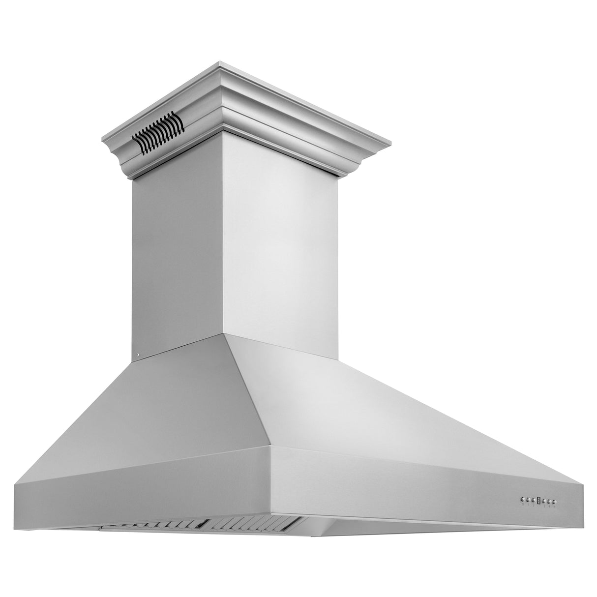 36" ZLINE CrownSound™Ducted Vent Wall Mount Range Hood in Stainless Steel with Built-in Bluetooth Speakers (697CRN-BT-36)