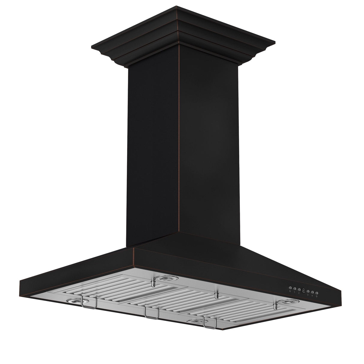 ZLINE 36 in. Designer Series Oil-Rubbed Bronze Convertible Vent Island Mount Range Hood (8KL3iB-36)