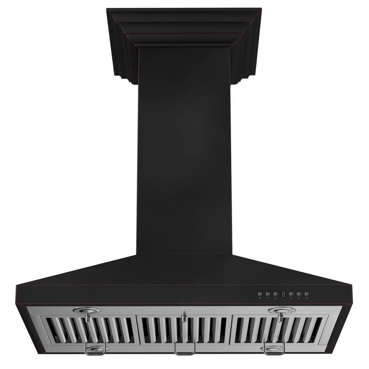 ZLINE 36 in. Designer Series Oil-Rubbed Bronze Convertible Vent Island Mount Range Hood (8KL3iB-36)