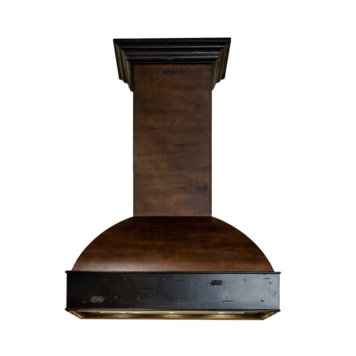 ZLINE 36" Ducted Wooden Wall Mount Range Hood with Single Remote Blower in Antigua and Walnut (369AW-RS-36-400)