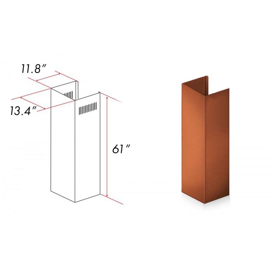 ZLINE 61 in. Extended Chimney and Crown (8667C-E)