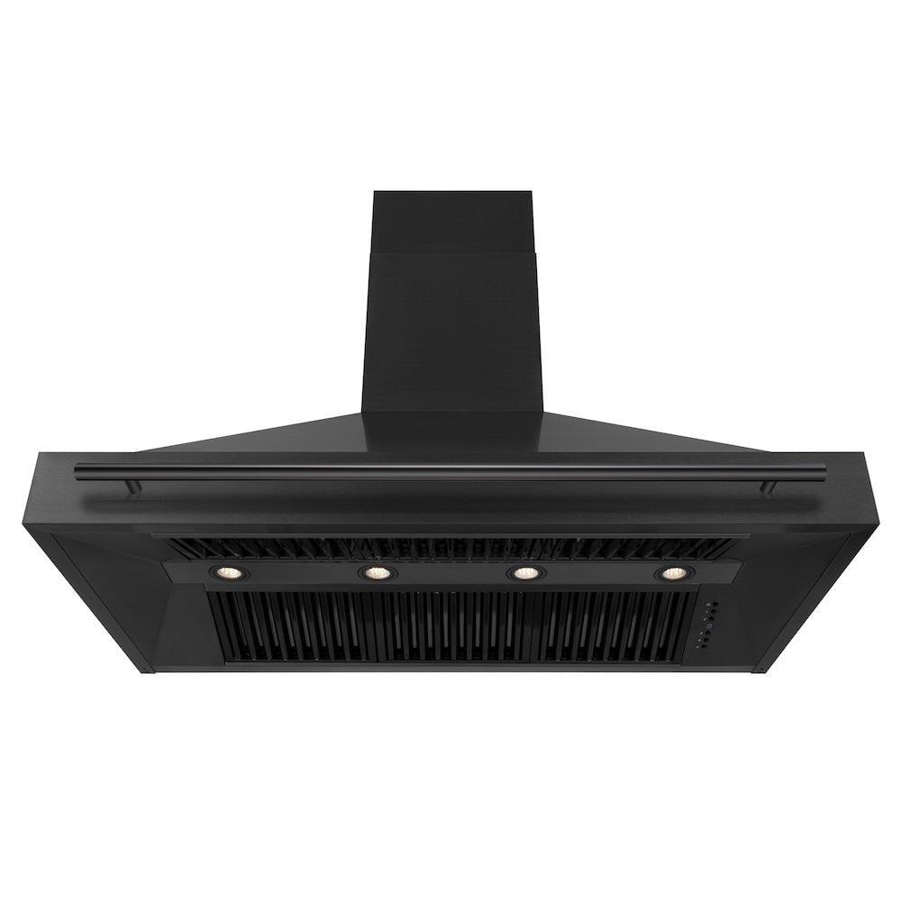 ZLINE 48" Black Stainless Steel Range Hood with Black Stainless Steel Handle (BS655-48-BS)