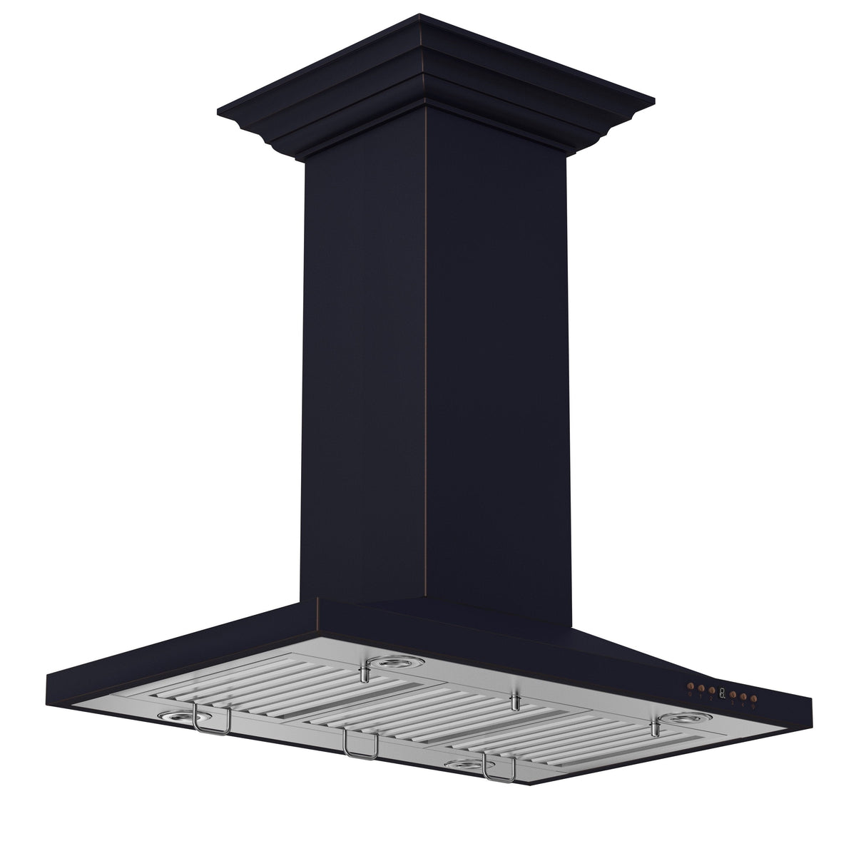 ZLINE 36 in. Designer Series Oil-Rubbed Bronze Convertible Vent Island Mount Range Hood (8GL2Bi-36)