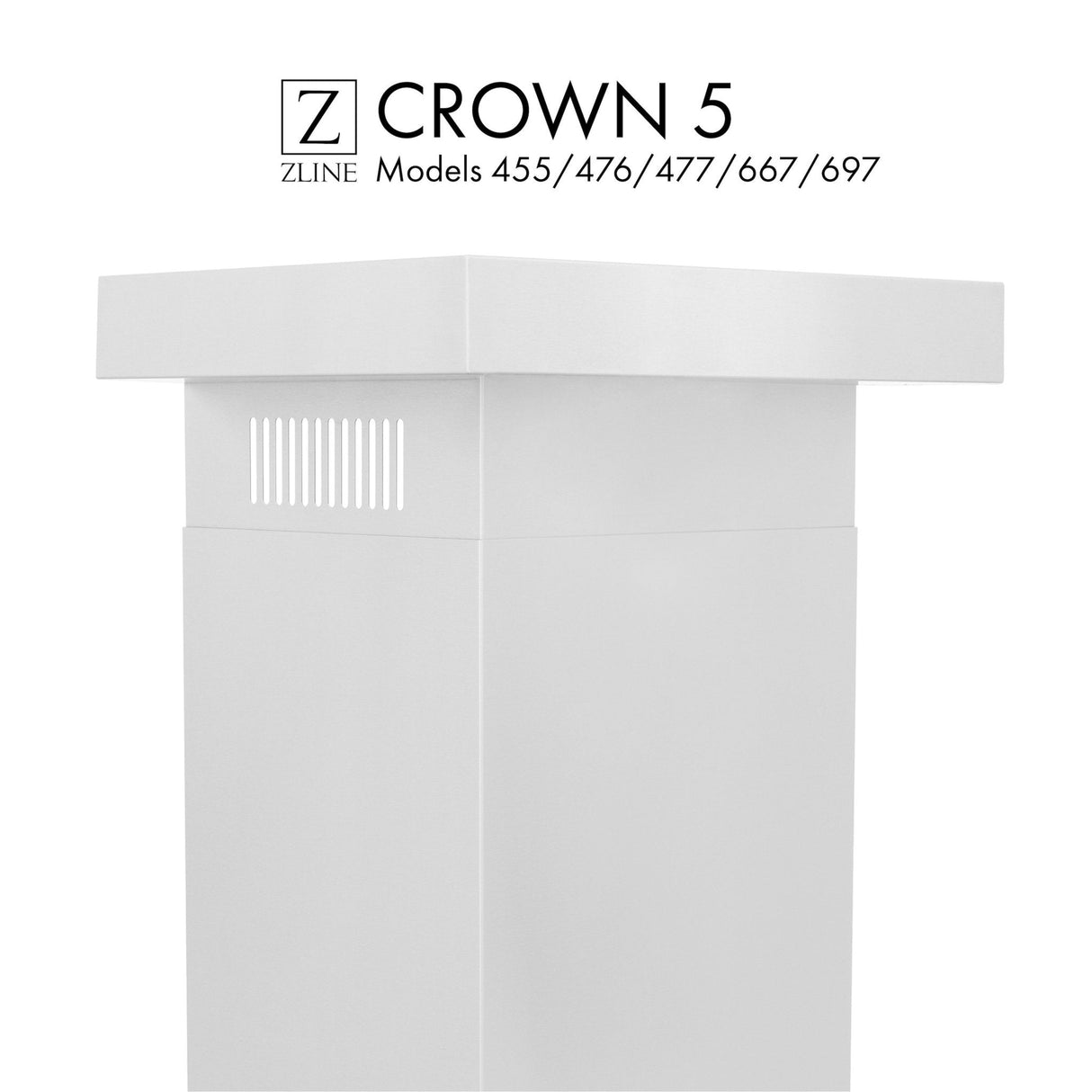 ZLINE Crown Molding Profile 5 for Wall Mount Range Hood (CM5-455/476/477/667/697)