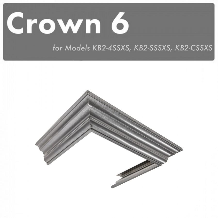 ZLINE Satin Stainless Steel Crown Molding Profile 6 for Wall Mount Range Hoods (CM6-KB-S304)