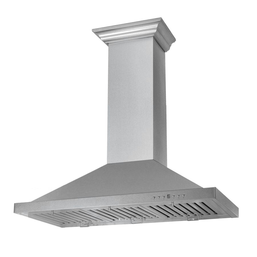ZLINE 36 in. Designer Series Satin Stainless Steel Convertible Vent Wall Mount Range Hood (8KBS-36)