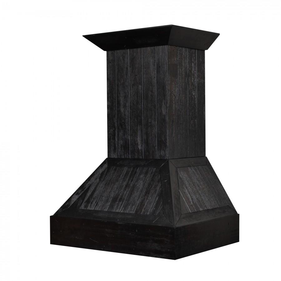 ZLINE 36 in. Shiplap Wooden Wall Mount Range Hood in Rustic Dark Finish - Includes Motor (349DD-36)