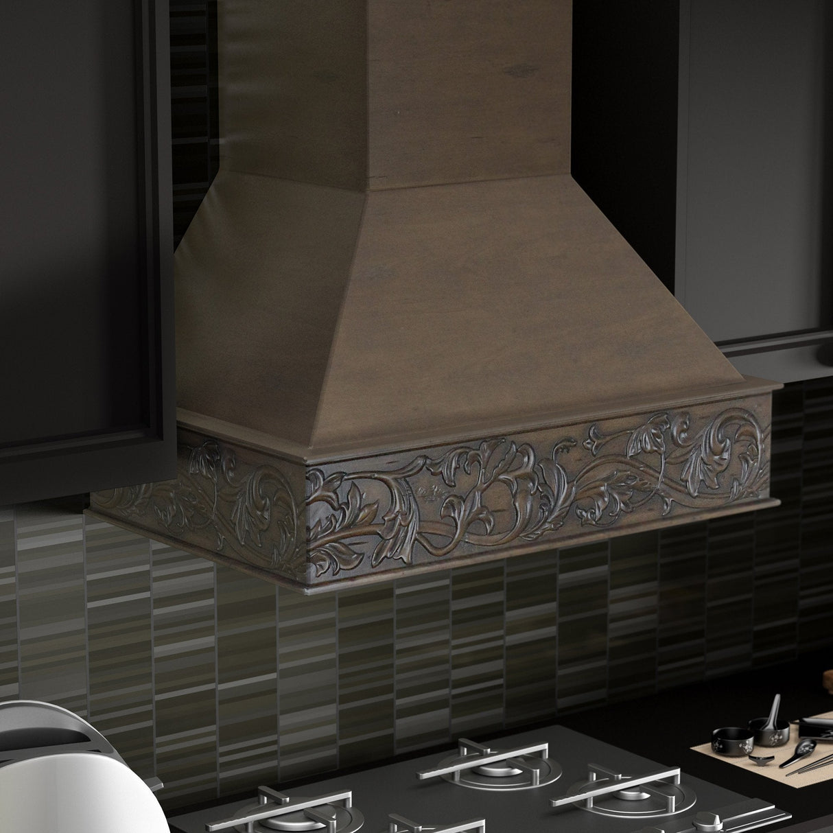 ZLINE 36 in. Wooden Wall Mount Range Hood in Normandy - Includes Motor