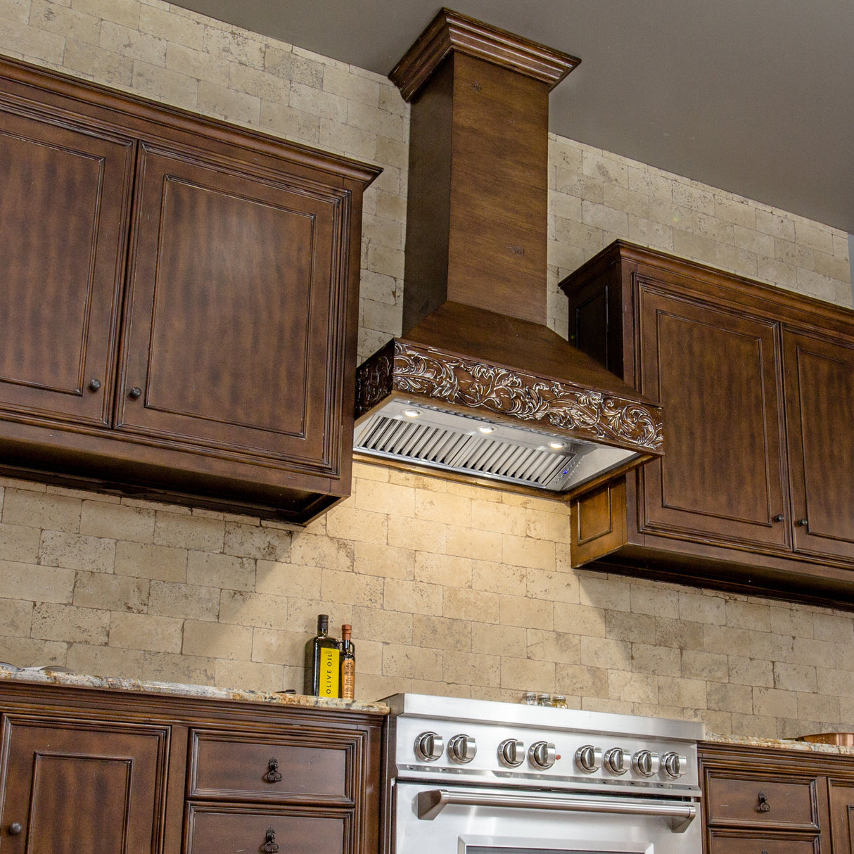 ZLINE 36" Ducted Wooden Wall Mount Range Hood in Walnut (373RR-36)