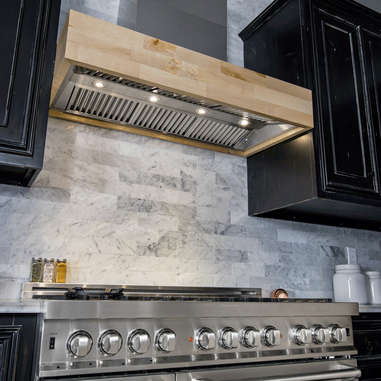 ZLINE 42" Designer Series Wooden Wall Mount Range Hood in Butcher Block (681M-42)