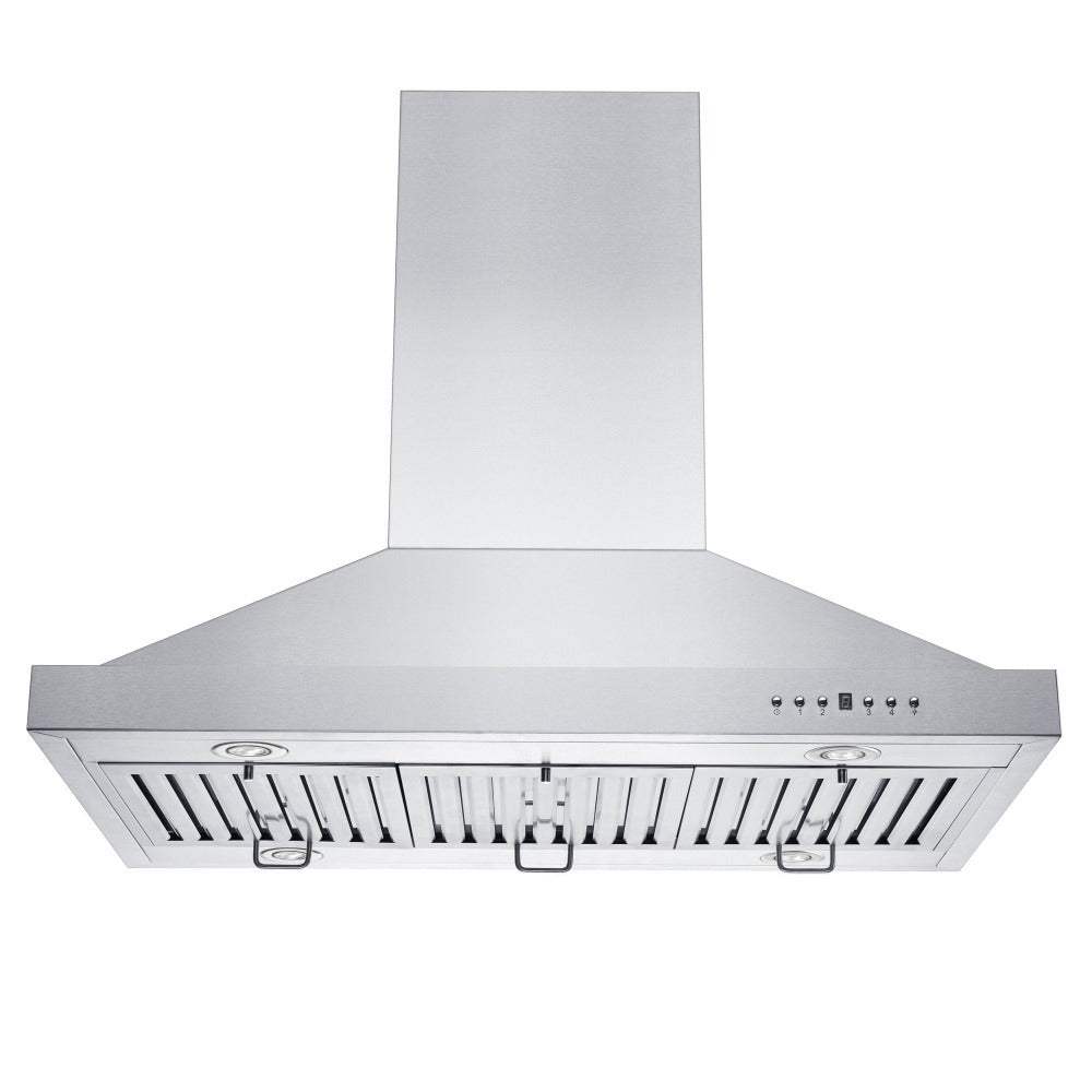 42 in. Ducted Island Mount Range Hood with Single Remote Blower in Stainless Steel (GL2i-RS-42-400)