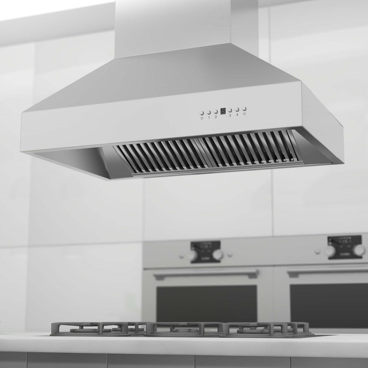 ZLINE 42 Inch Ducted Island Mount Range Hood in Stainless Steel (697i)
