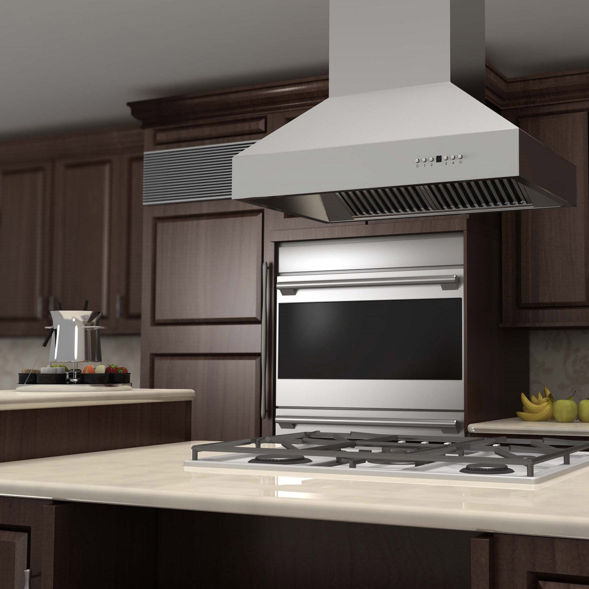 ZLINE 42 Inch Ducted Island Mount Range Hood in Stainless Steel (697i)