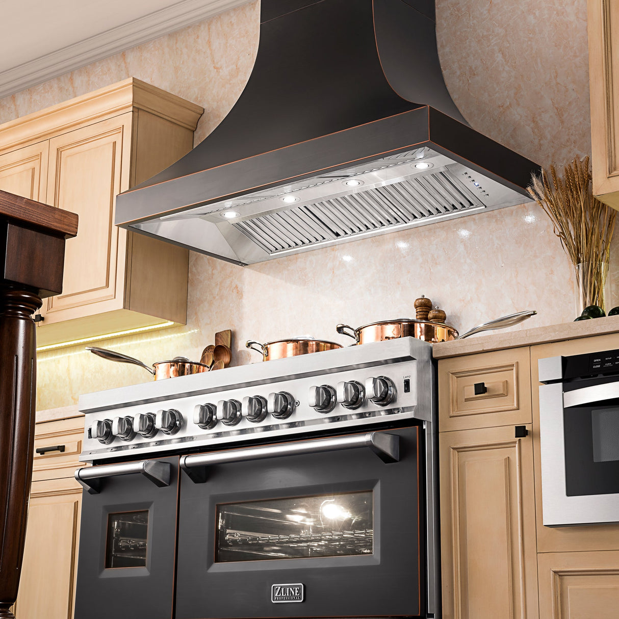 ZLINE 48 in. Designer Series Oil-Rubbed Bronze Ducted Wall Range Hood (8632B-48)