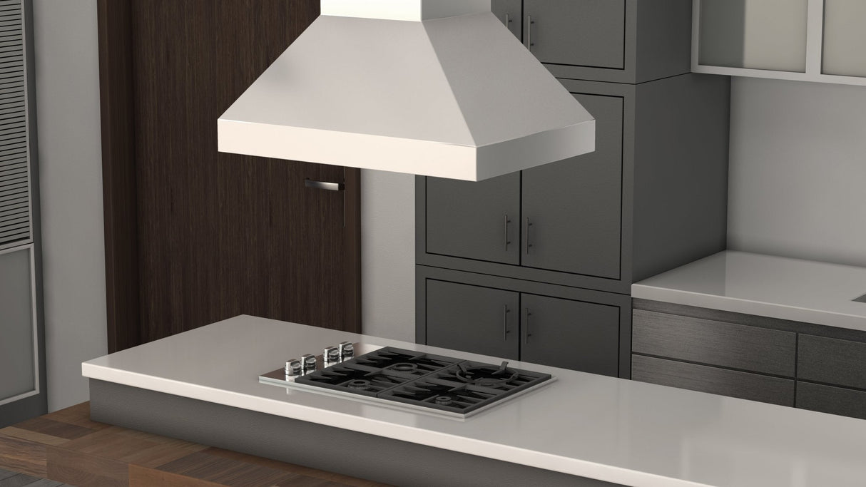 ZLINE 36 Inch Ducted Island Mount Range Hood in Outdoor Approved Stainless Steel (597i-304)