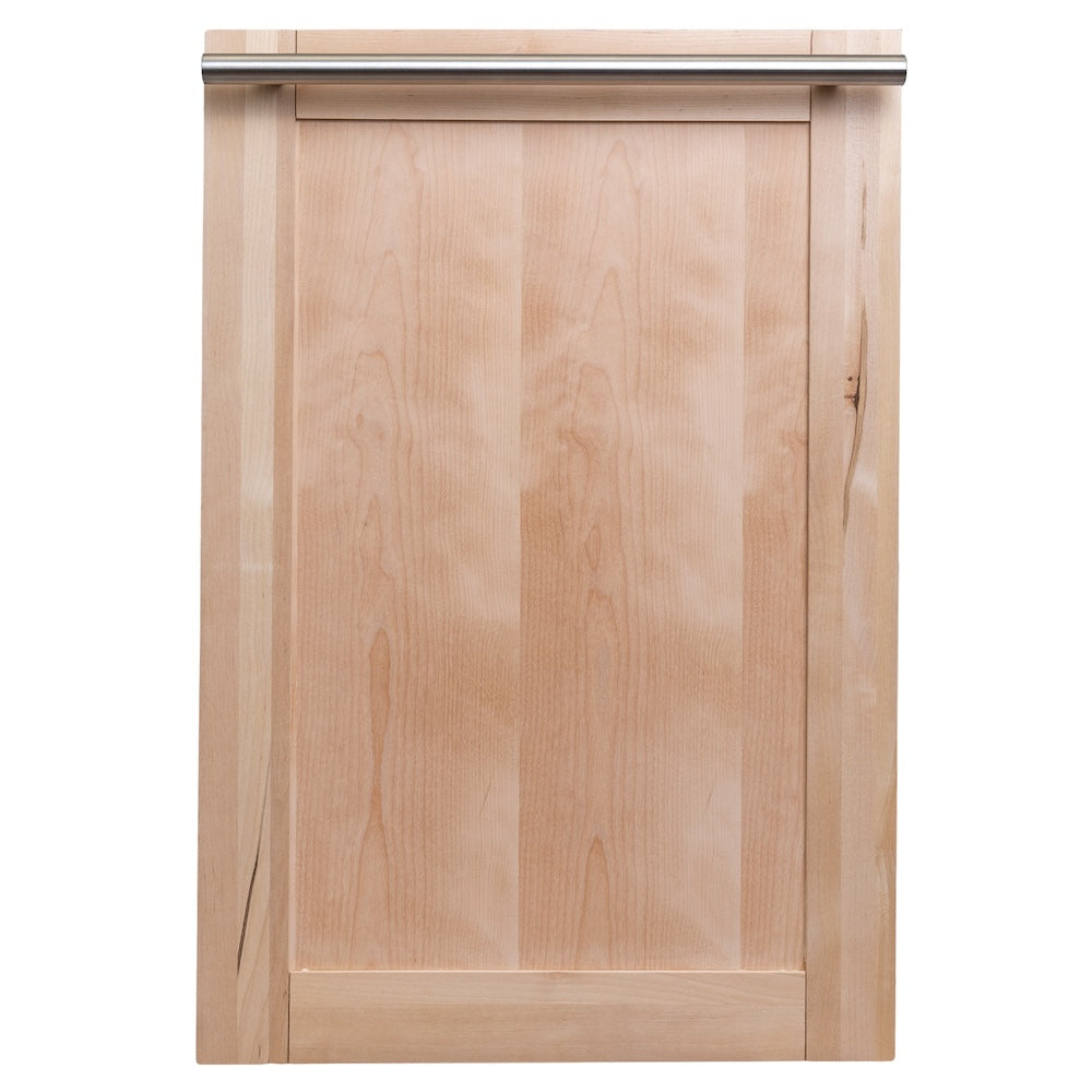 ZLINE 18 in. Dishwasher Panel in Unfinished Wood with Modern Handle (DP-UF-18)