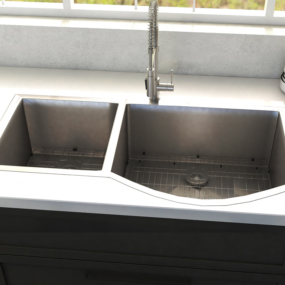 ZLINE 33 In. Under Mount Sink in Stainless Steel (Double Bowl) (SC70D-33)