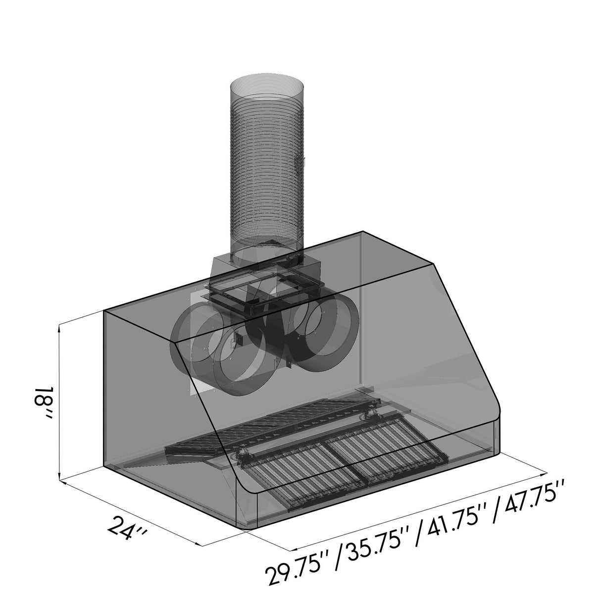 ZLINE 30 Inch Under Cabinet Range Hood in Stainless Steel (488)