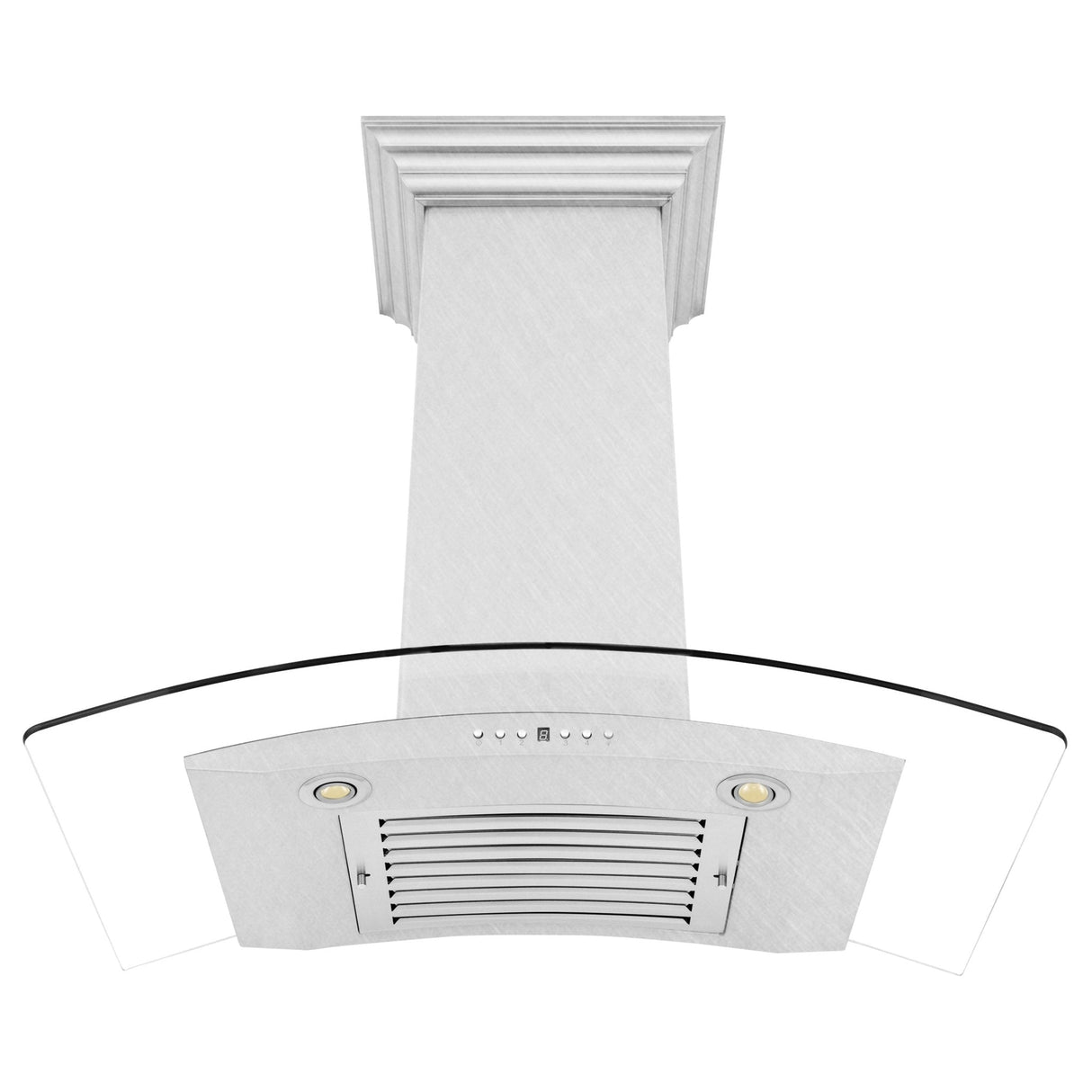 ZLINE 48 in. Convertible Vent Wall Mount Range Hood in Satin Stainless Steel and Glass (8KN4S-48)