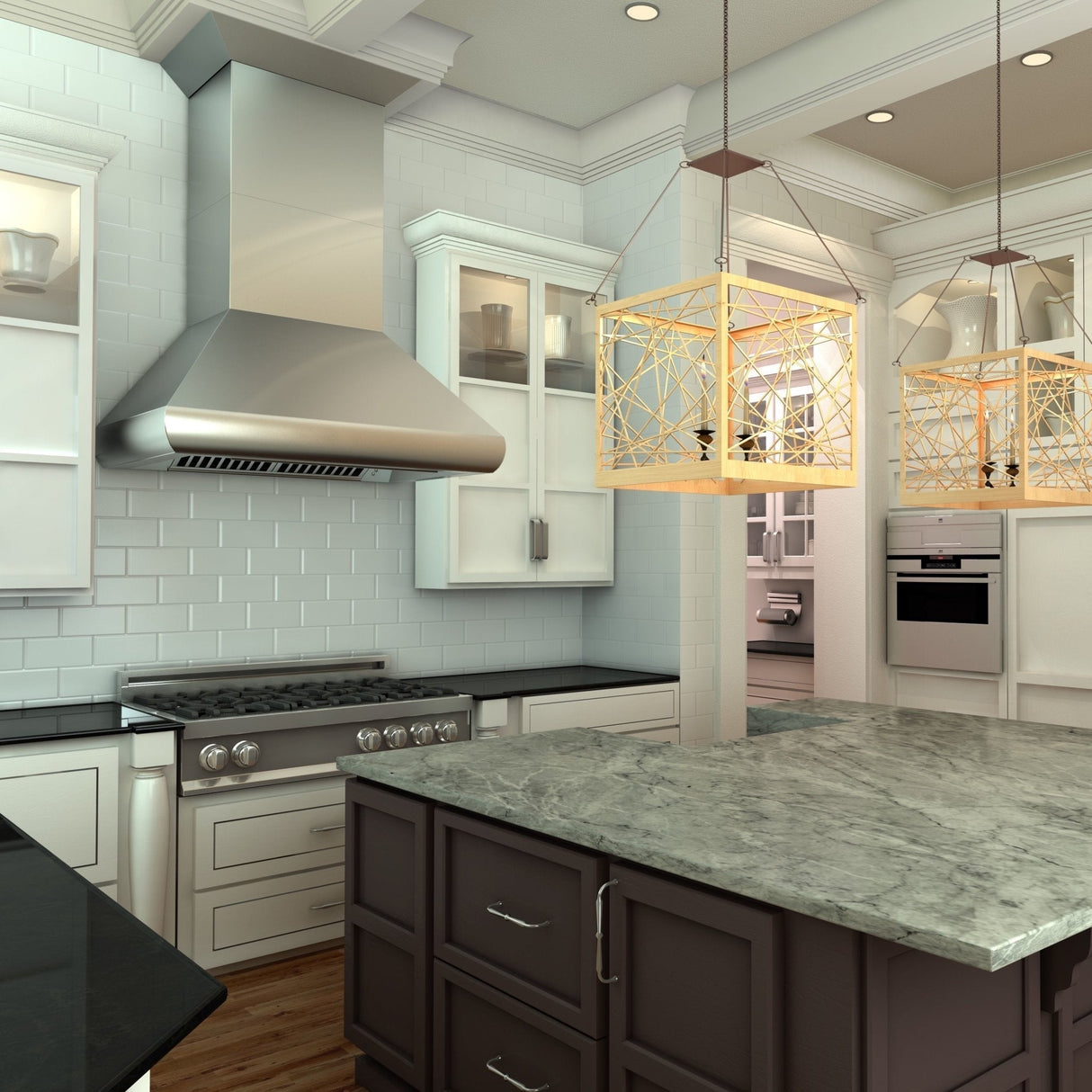 ZLINE 36 in. Ducted Wall Mount Range Hood with Dual Remote Blower in Stainless Steel (587-RD-36)