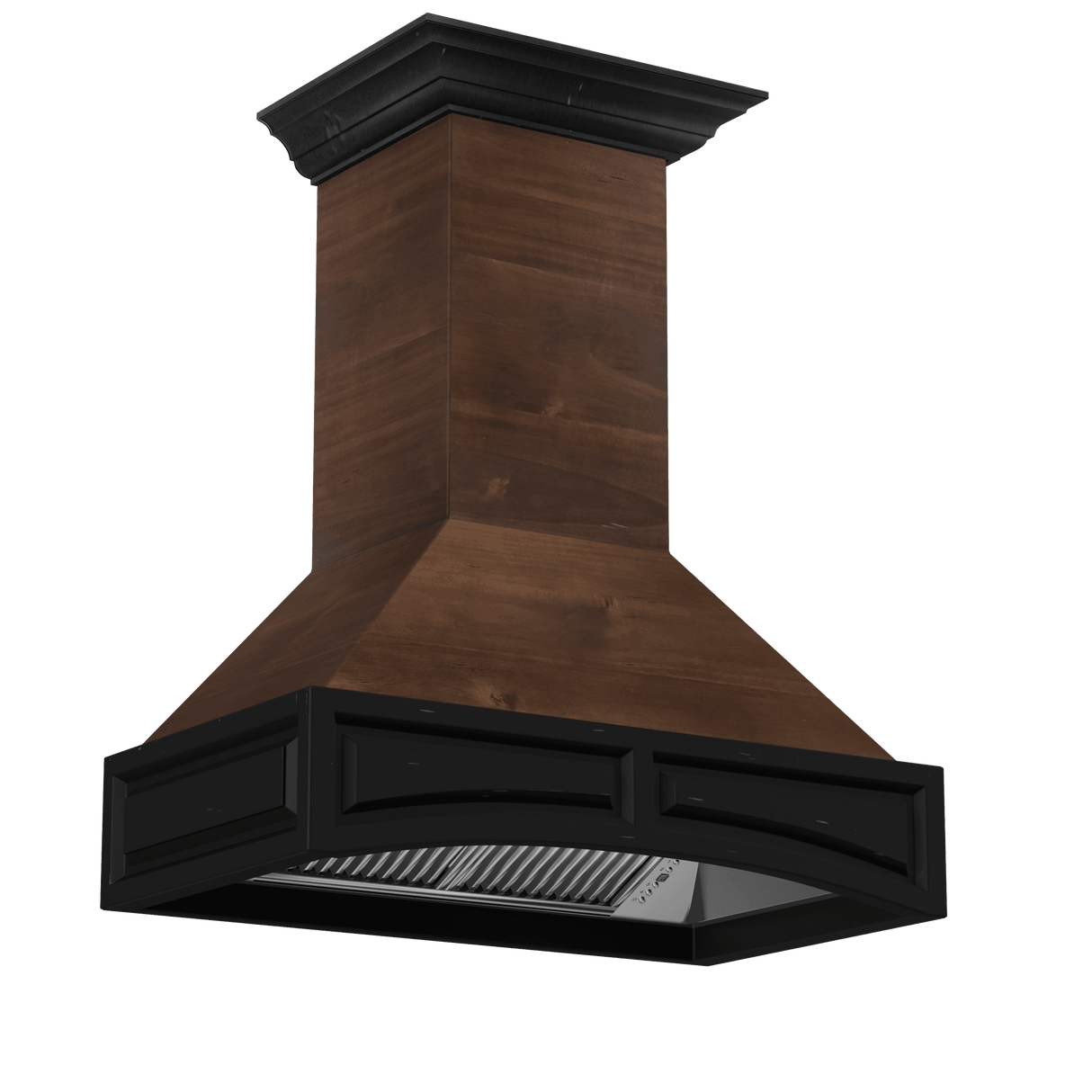 ZLINE 42 in. Wooden Wall Mount Range Hood in Antigua and Walnut - Includes Remote Motor (321AR-RD-42)