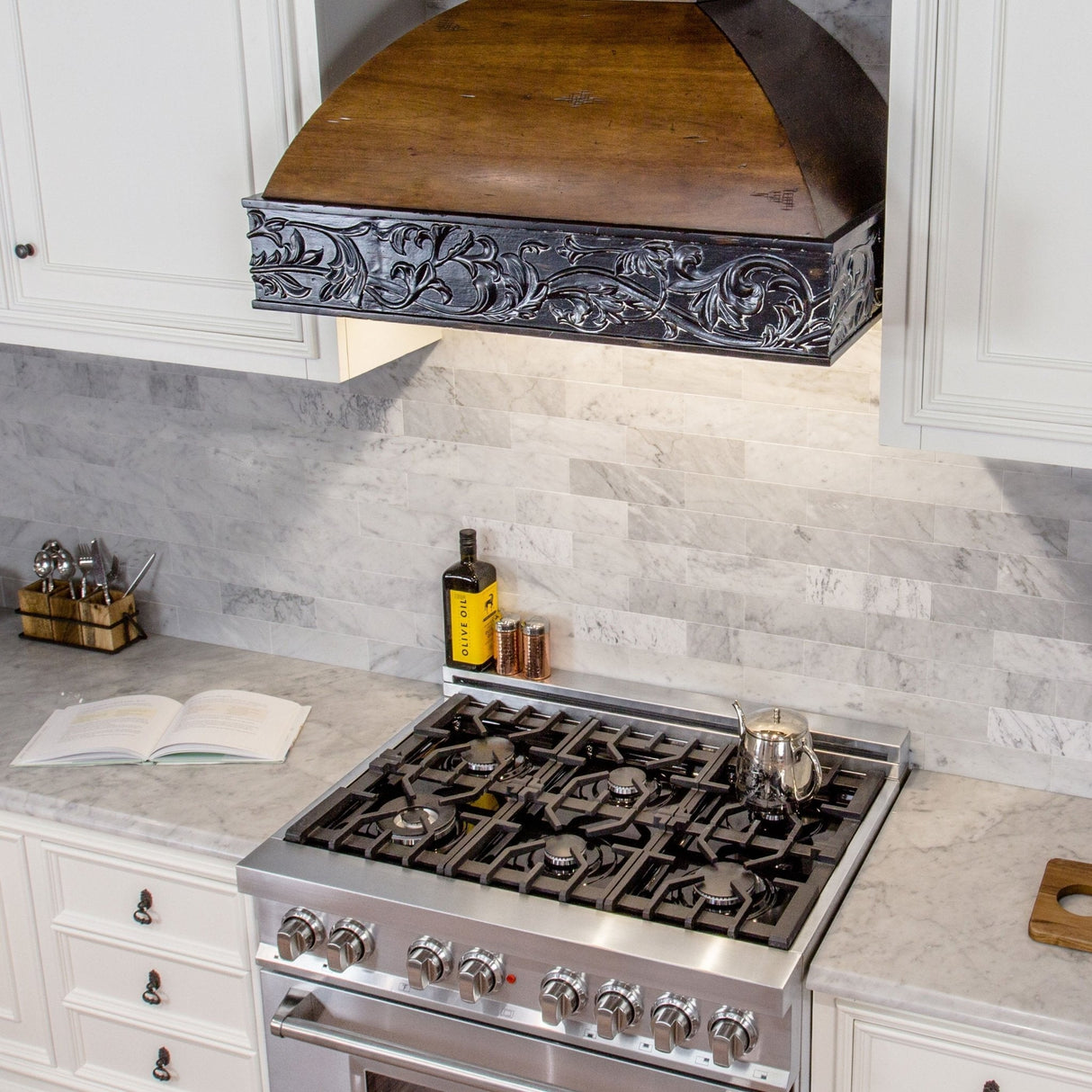 ZLINE 36 in. Ducted Wooden Wall Mount Range Hood with Dual Remote Blower in Antigua and Walnut (393AR-RS-36)