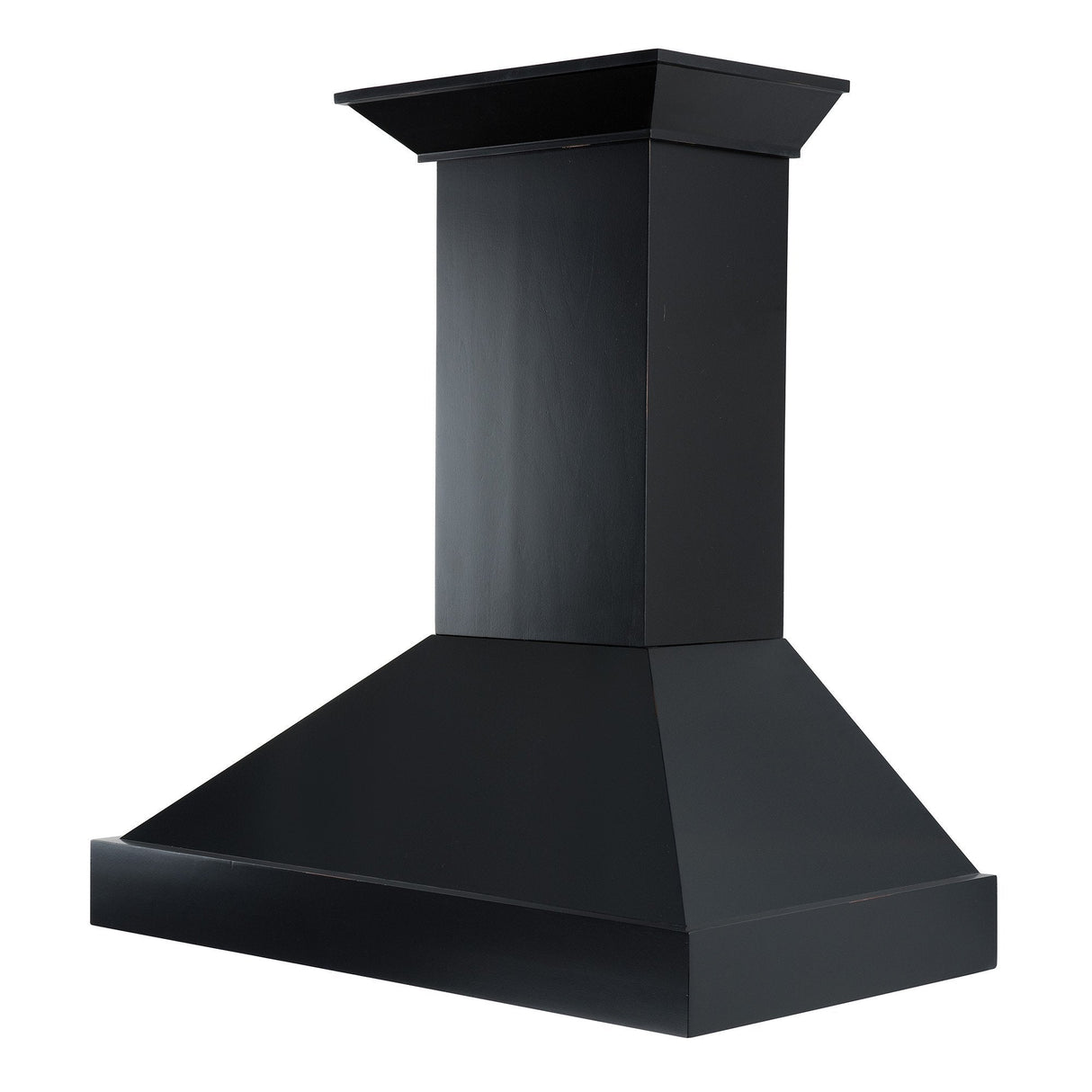 ZLINE 36 Inch Ducted Wooden Wall Mount Range Hood in Black with Remote Motor (KBCC-RD)