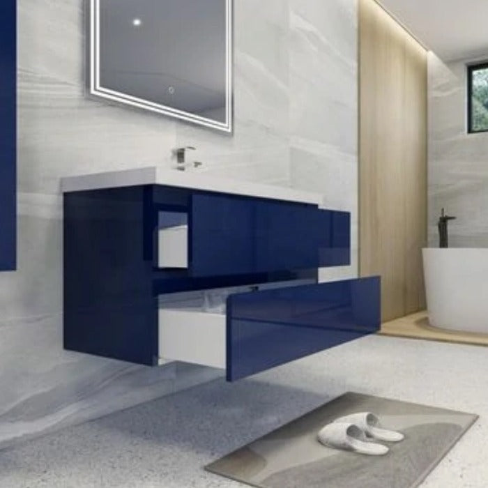 Brooklyn Floating / Wall Mounted Bathroom Vanity With Acrylic Sink