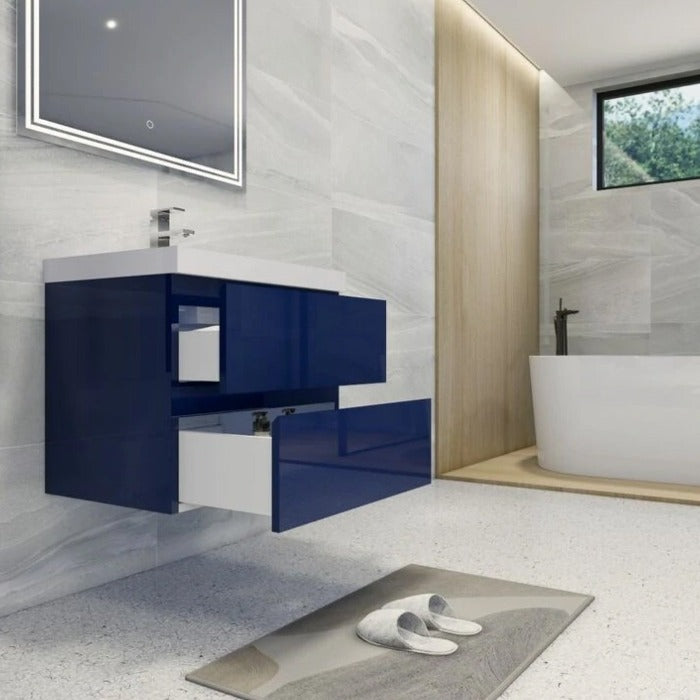 Brooklyn Floating / Wall Mounted Bathroom Vanity With Acrylic Sink