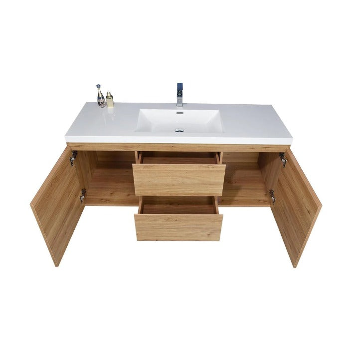 Brooklyn Floating / Wall Mounted Bathroom Vanity With Acrylic Sink