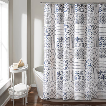 Monique Shower Curtain Blue