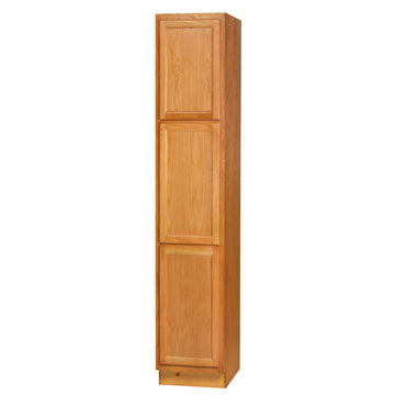 90 inch High Broom Cabinet - Chadwood Shaker - 18 Inch W x 90 Inch H x 24 Inch D