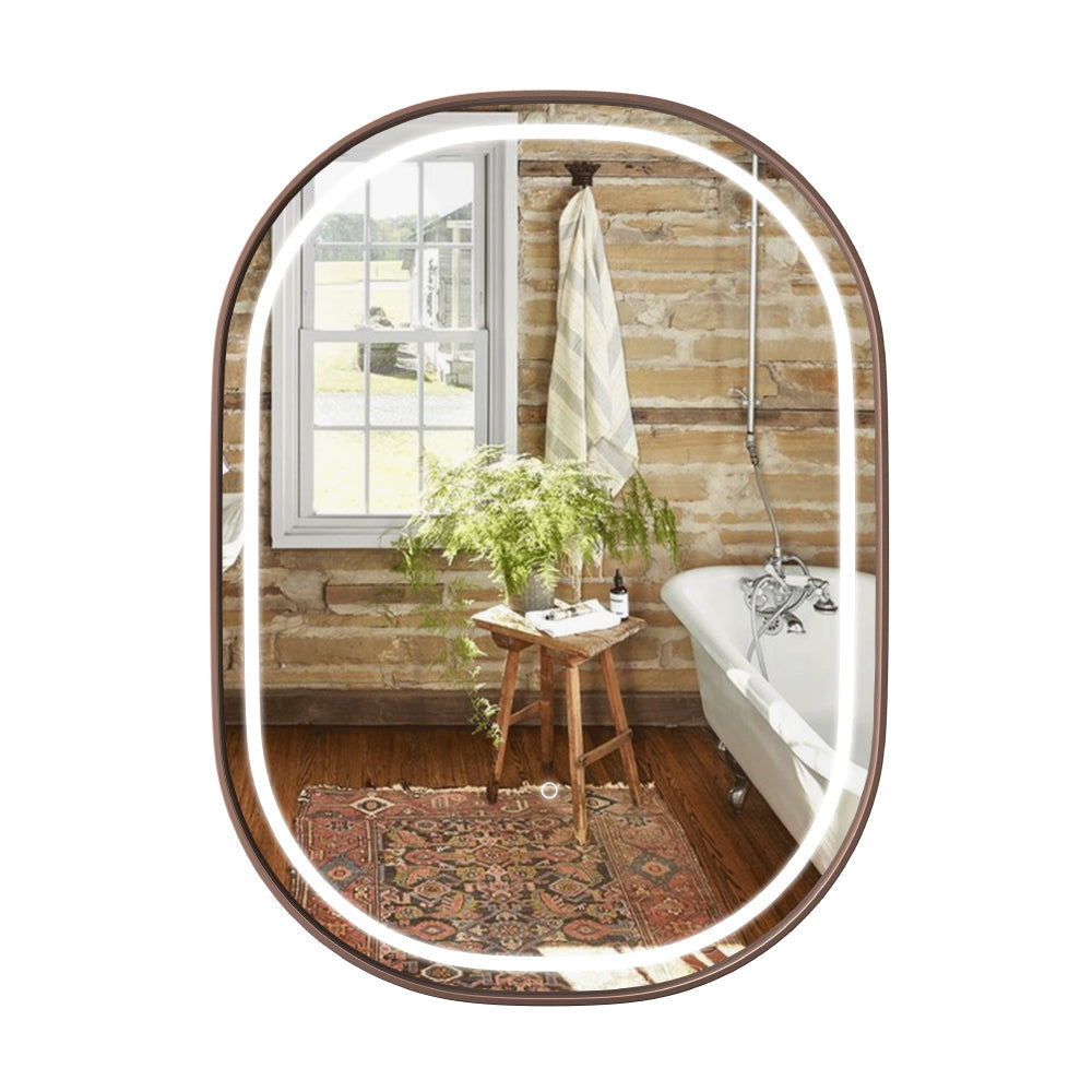 Framed Arched Mirror Wall Mounted Vanity Makeup Bedroom Glass