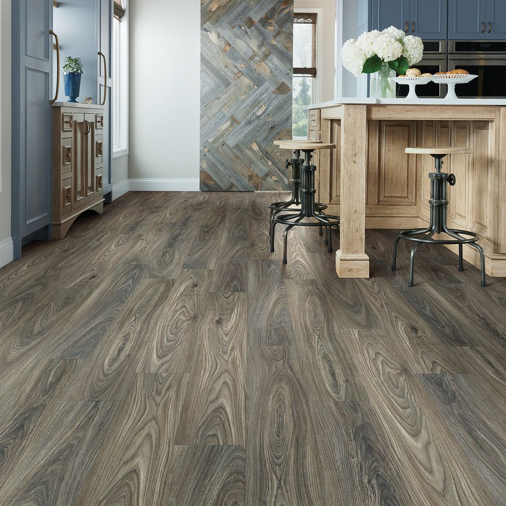 Shaw Floorte Pro Anvil Plus 2032V-00915, Dark Elm Floating SPC Flooring, 7" x 48" x 4.4mm Thickness (27.73SQ FT/ CTN)