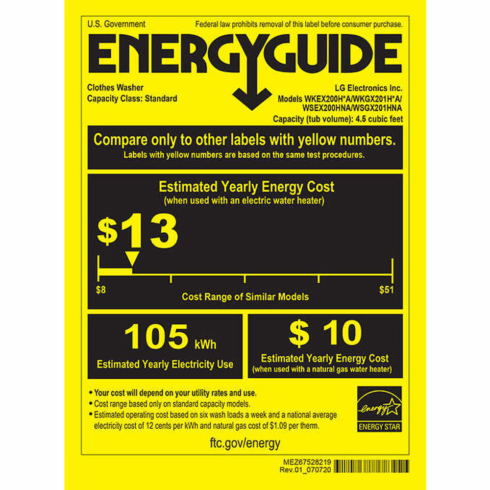 LG Single Unit Front Load LG WashTower with Center Control 4.5 cu. ft. Washer and 7.4 cu. ft. Electric Dryer