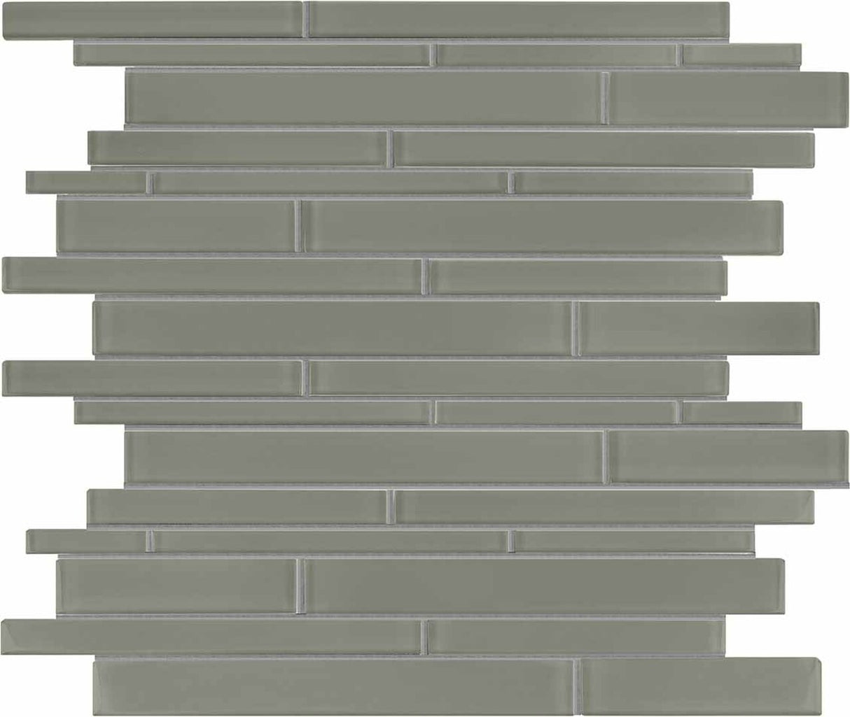 Random Strip Element Smoke Dark Colors Glass Mosaic