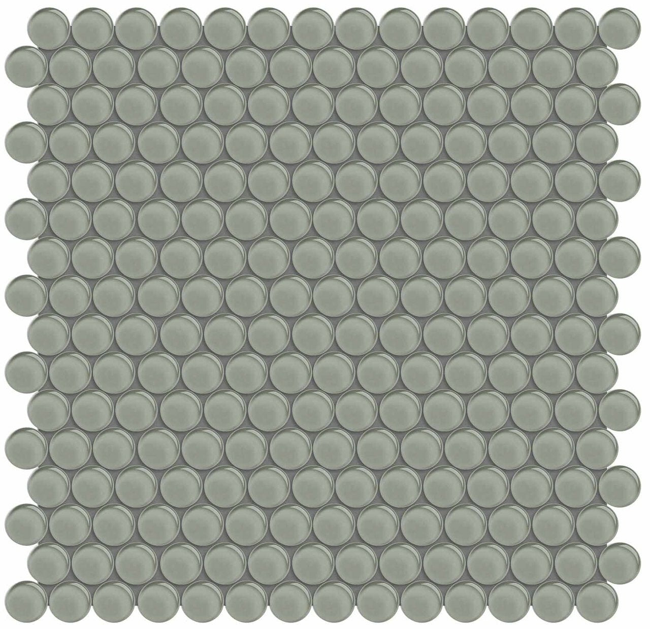 Penny Round Element Smoke Dark Colors Glass Mosaic