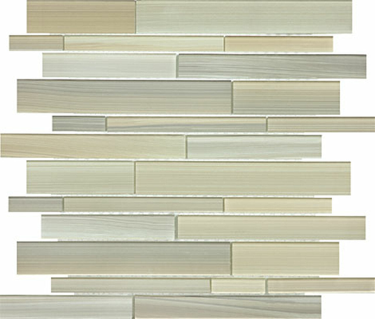 Random Strip Plantation Fusion Glass Mosaic