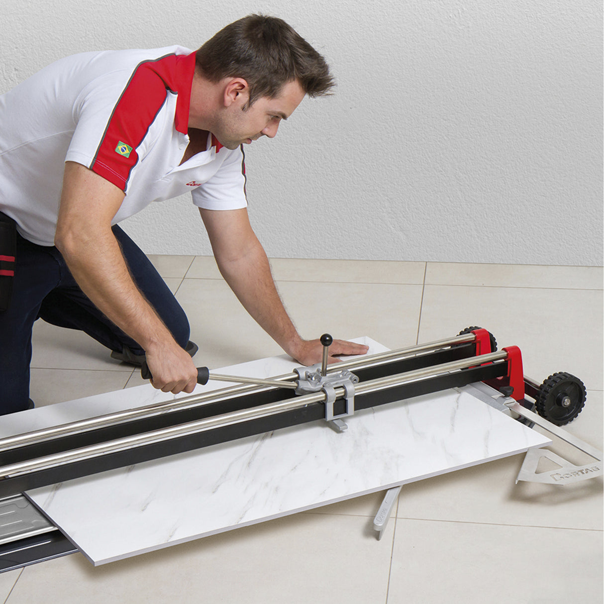 Manual Tile Cutter Master Plus-155 For Ceramic & Porcelain Tiles up to 15mm Thick (For Diagonal Cutting 110 cm X 110 cm)