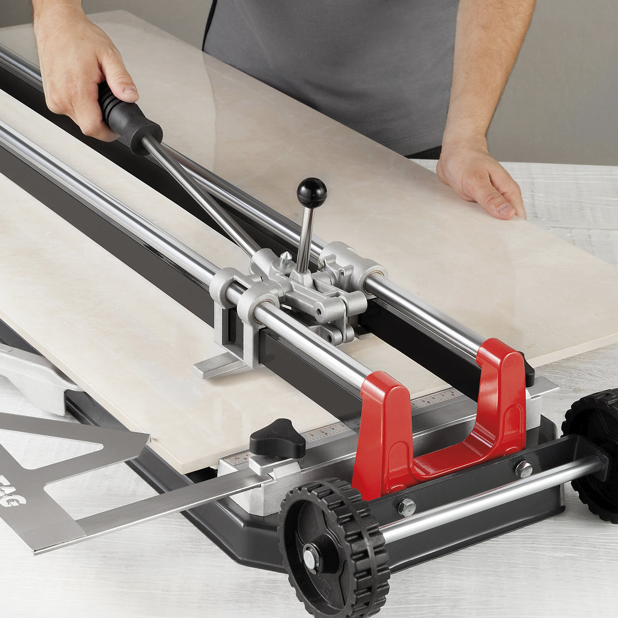 Manual Tile Cutter Master Plus-155 For Ceramic & Porcelain Tiles up to 15mm Thick (For Diagonal Cutting 110 cm X 110 cm)