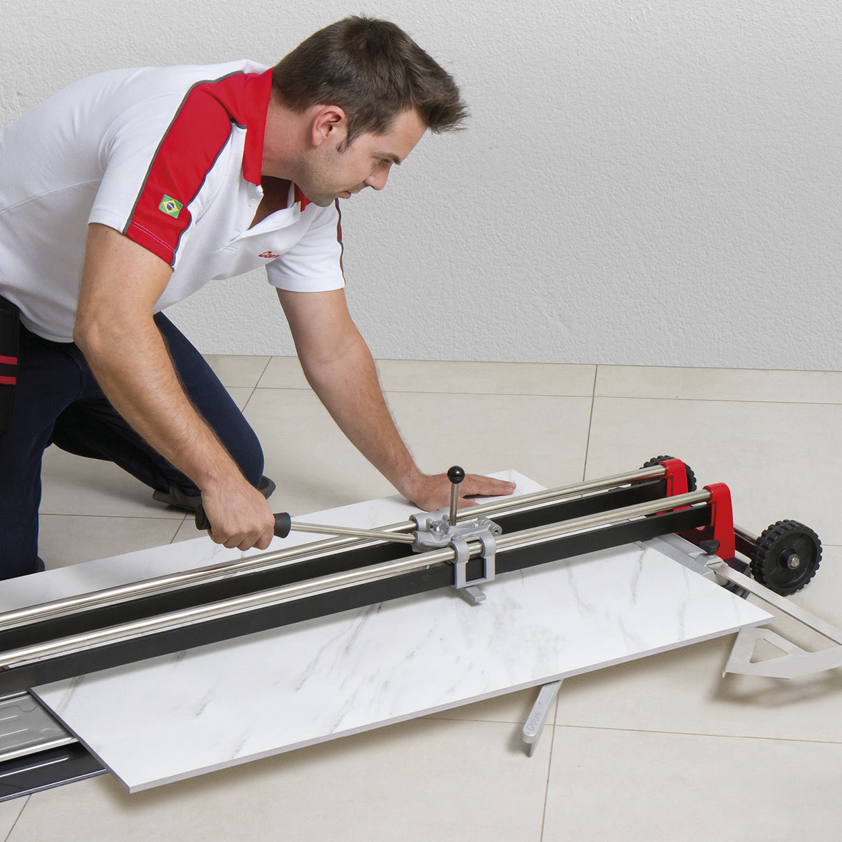 Manual Professional Tile Cutter Master Plus-180 With Wings For Ceramic & Porcelain Tiles up to 15mm Thick (For Diagonal Cutting 127 cm x 127 cm)