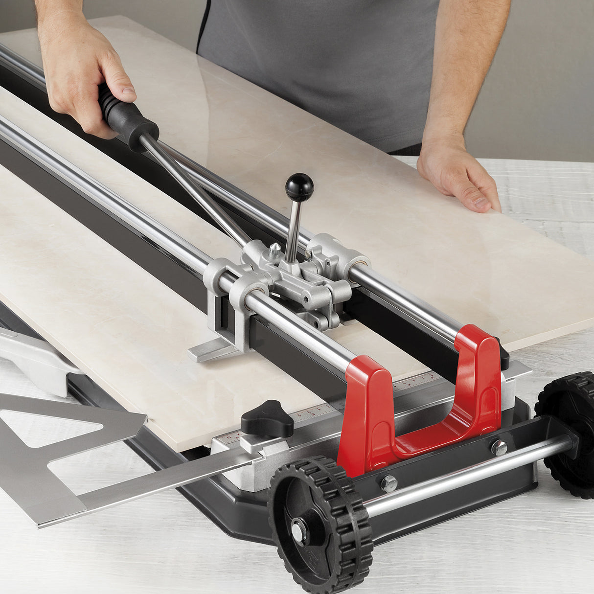 Manual Professional Tile Cutter Master Plus-180 With Wings For Ceramic & Porcelain Tiles up to 15mm Thick (For Diagonal Cutting 127 cm x 127 cm)